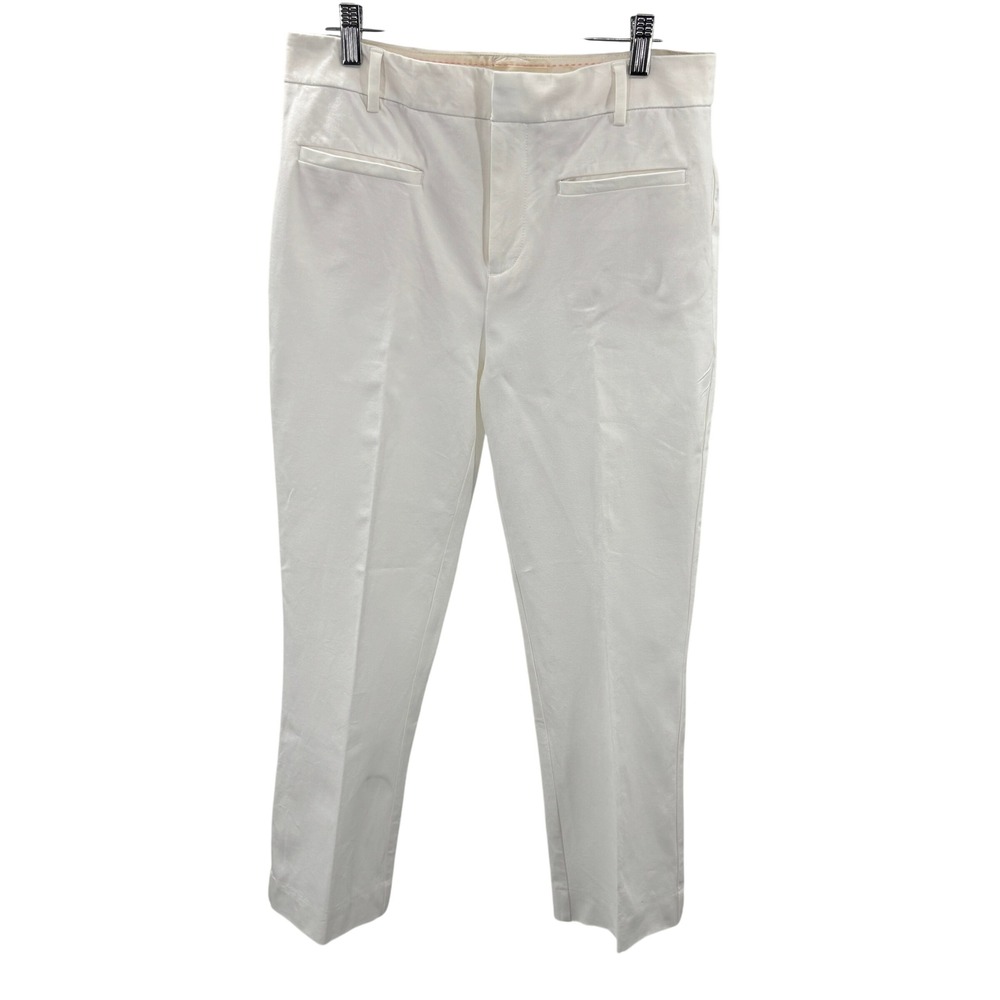 Maeve by Anthropologie‎ White Tailored Cropped Ankle Dress Pants Womens 8 US